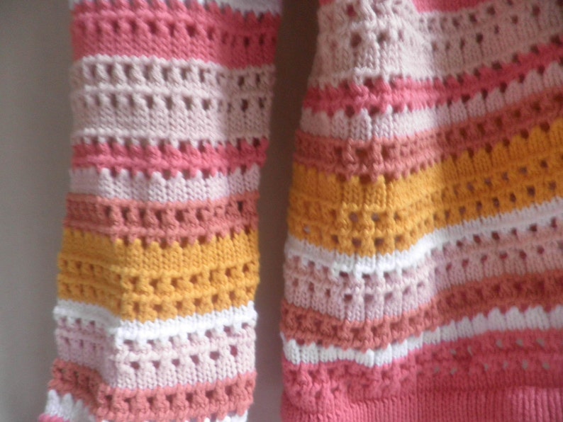 bright colors open-knit Cotton Sweater Women/'s large cardigan sweater