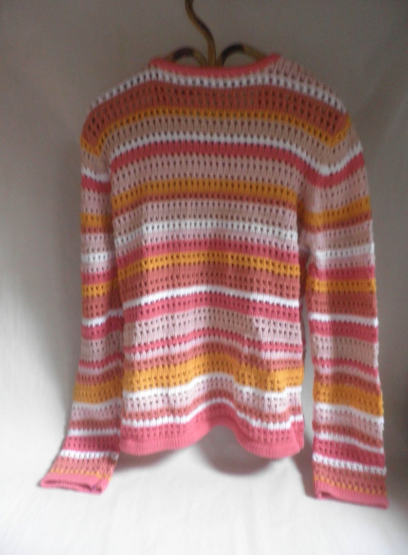 bright colors open-knit Cotton Sweater Women/'s large cardigan sweater