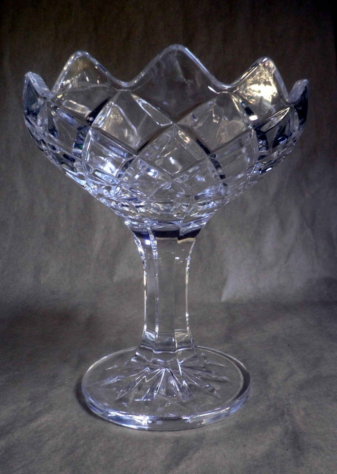 Pressed Glass Compote, Centerpiece Beauty Etsy