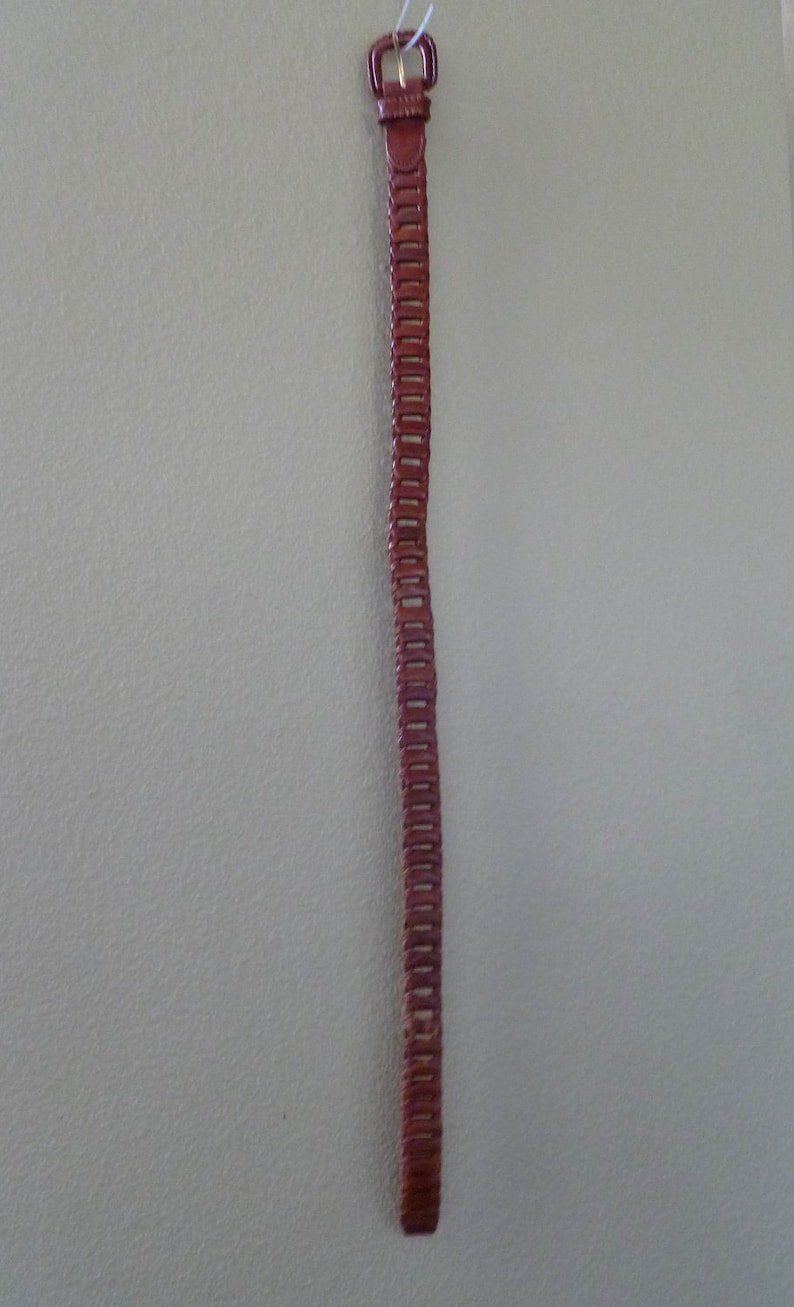Brown Leather Link BELT size Small
