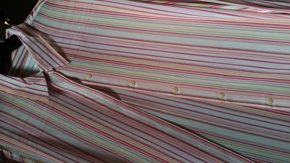 Semi-Sheer Striped Blouse, pinks, Women's size M,… - image 3