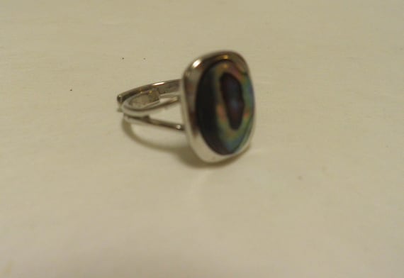 PAUA Abalone Shell and Silver Ring, adjustable, p… - image 7