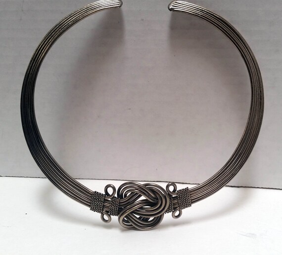 rare vintage CELTIC KNOT Choker necklace, 2 varieties Gem