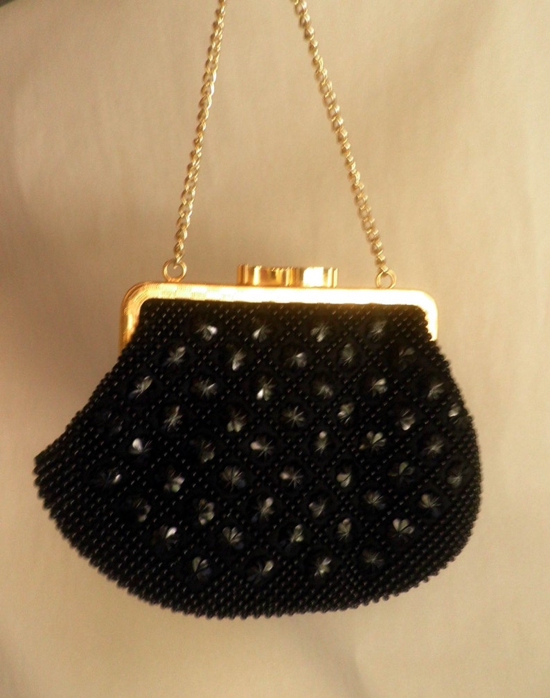 Black Beaded Purse