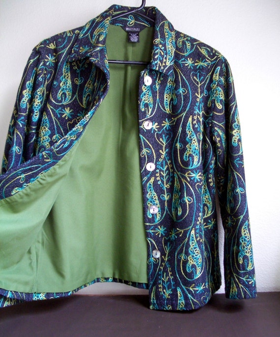 Women's Blazer/jacket with crewel-work embroidery… - image 2
