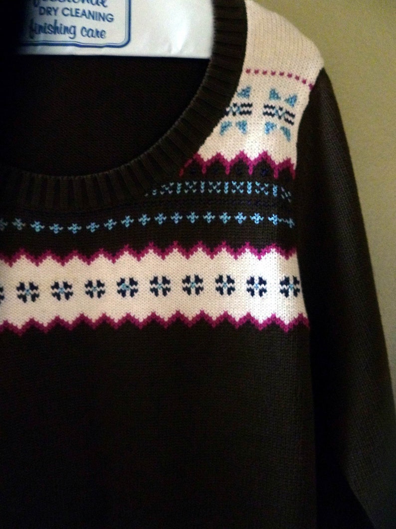 Women/'s Large Soft knit SALE..FairIsle design Sweater