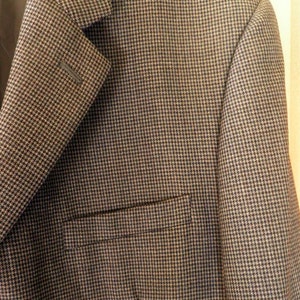 Men's Size 44 Regular PRONTO-UOMO Sportcoat, Fine Wool Houndstooth ...