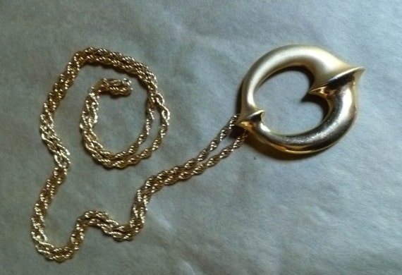Long Gold necklace, 1980's - image 2