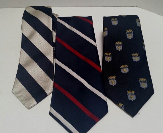 Lot of 3 Vintage Neckties, The BLUE Collection, S… - image 3