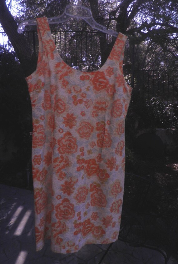 Fitted Tank DRESS, Cotton Seersucker, Summer - image 3