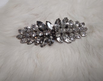 vintage Weiss Rhinestone extra large Brooch or Shoe Clips, 2 in one Wedding Jewelry Elegant  Rare Beauty