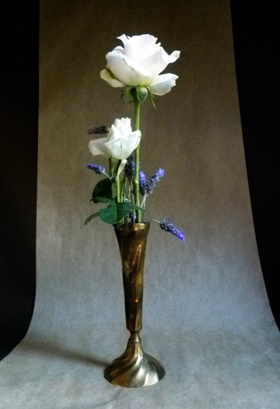 Antique Turned Brass Bud Vase or Candlestick Holder Etsy