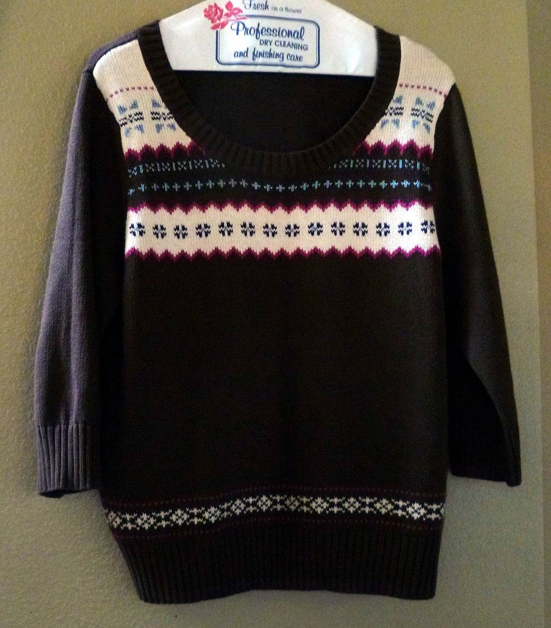 Women/'s Large Soft knit SALE..FairIsle design Sweater