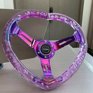 Sakura Pink JDM Heart Steering Wheel - Upgrade Your Ride with Style!