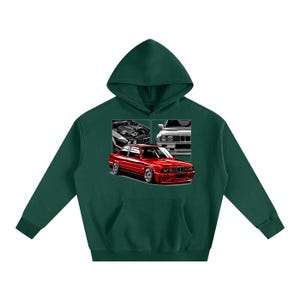 BMW E30 Hoodie, Oversized 80s BMW Hoodie, Classic Car Streetwear, JDM Euro Car Enthusiast Jumper, Car Guy Gift, E30 M3 Hoodie