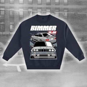 BMW E30 & E36 Jumper – Retro Car Crewneck, Euro JDM Inspired Sweater, Drift Legend Gift, 90s Street Car Clothing