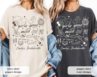 Girls Gone Mild Bachelorette Party Shirts Custom Spa Bachelorette Shirt Movie Night Slumber Party Luxury Bach Tee Sleepover Bridesmaid Gifts