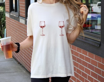 Wine Glasses Graphic Tee - Vino Before Vows - Bachelorette Party Shirt