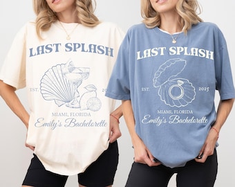 Last Splash Bachelorette Comfort Colors Shirt, Beach Party Tee