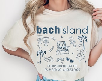 Camisetas de despedida de soltera de Bach Island: camisetas de algodón con colores cómodos