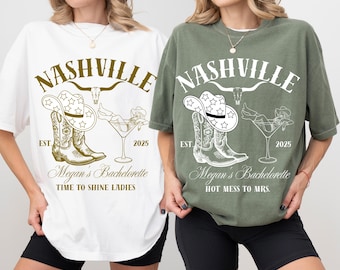 Custom Nashville Bachelorette Party Shirts: Rodeo Cowgirl Bridal, Comfort Colors