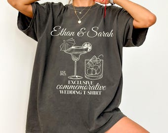 Custom Wedding T-Shirt: Cocktail Newlywed Gifts