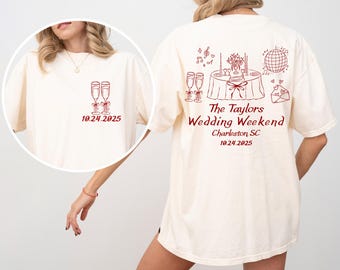 Personalized Wedding Weekend T-Shirt: Custom Bridal Party Gift