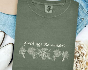 Comfort Colors Engagement Shirt: Future Mrs. Bouquet Tee