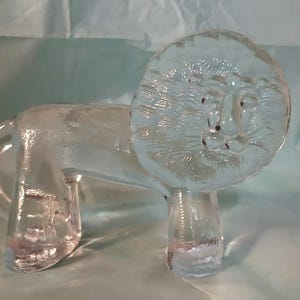 Lion KOSTA BODA Art Glass Paperweight Figurine Zoo Series