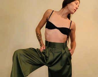 Brandon Maxwell Green Trousers