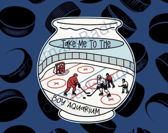 Boy Aquarium Hockey Romance Sticker | Funny Booktok Vinyl Decal