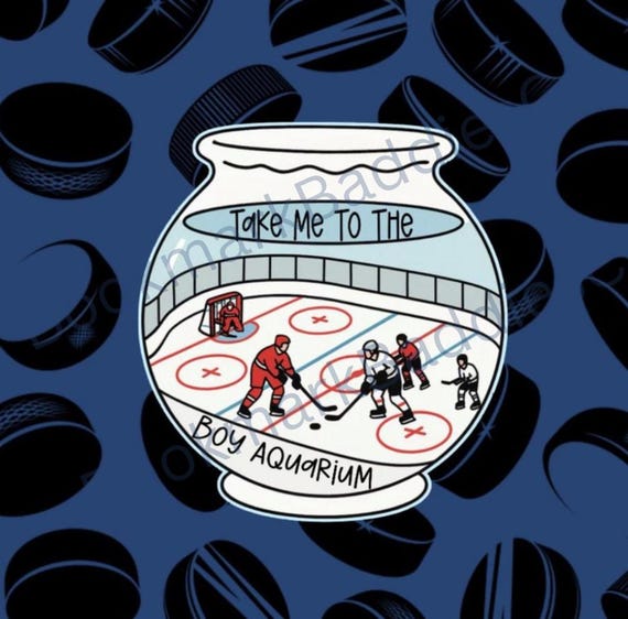 Boy Aquarium Hockey Romance Sticker | Funny Booktok Vinyl Decal