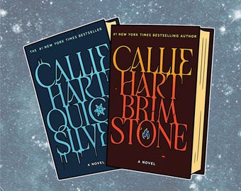 Quicksilver & Brimstone Book Duo Sticker – Callie Hart, BookTok Romance, Waterproof Vinyl