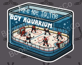 Boy Aquarium Hockey Romance Sticker | Funny Booktok Sticker