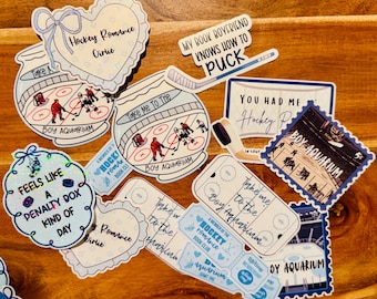 Hockey Romance Boy Aquarium – Sticker Pack (Glossy + Holographic!)