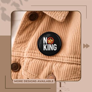 Conjunto de botones activistas "No Kings In America", pin "Anti Ice Out", parche político "Resiste la protesta", insignia de derechos humanos resistente a los rayos UV (3 tamaños)
