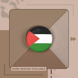 Pro Palestine Support Badge Patch med UV-resistent framsida, Gratis Palestina Activist Flag Pin, Protest Solidarity Button, Stå med Gaza