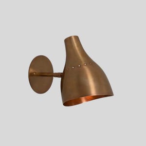 Italian Style Brass Wall Light Sconce Mid Century - Raw Brass Finish - Bedroom Lights - Vanity Lamps Premium Quality Light Fixture