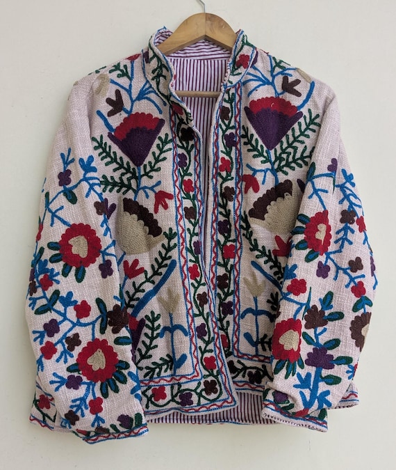 スザニ刺繍布 スザニ服 ウズベキスタン刺繍布 スザニ 服 女性服 70 s