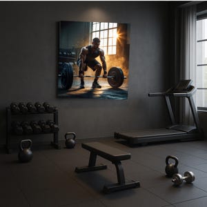 Gym Wall Art Print, Motivational Fitness Poster, Workout Room Decor for Home Gym, Bodybuilding Inspiration Quote, Athlete Gift