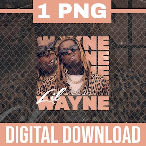 Lil Wayne PNG: T-Shirt Design, Hip Hop Rapper (Digital Download 5000x5000px)
