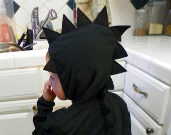 Custom Made Children's Black Dragon Hoodie! (Eyes and Tail NOT included)