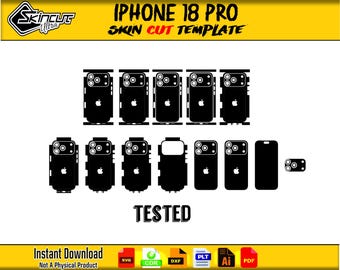 iPhone 18 Pro skin template vector skin layout skin die iPhone 18 Pro skin cut file iPhone 18 Pro cut file - iPhone 18 Pro