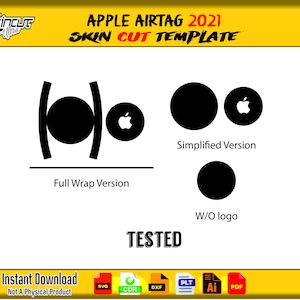 Apple AirTag 2021 skin cut file skin vector template layout skin die cuts file svg skin Cricut Silhouette Eps,AI,SVG,CDR