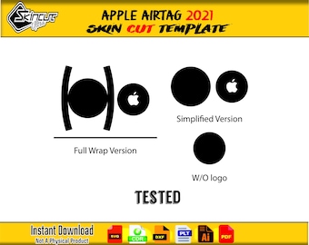Apple AirTag 2021 skin cut file skin vector template layout skin die cuts file svg skin Cricut Silhouette Eps,AI,SVG,CDR