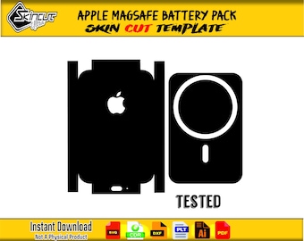 Apple Magsafe Battery Pack Skin template vector file skin die cut layout