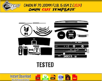 Canon RF 70 200mm F2.8L IS Usm Z 2024 Skin template vector file skin die cut layout Canon Rf 70 200mm F2.8L IS Usm Z Skin Cut File Svg