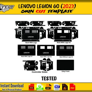 Lenovo Legion Go 2023 Skin template vector file skin die cut layout Cricut Silhouette Lenovo Legion Go Skin cut file