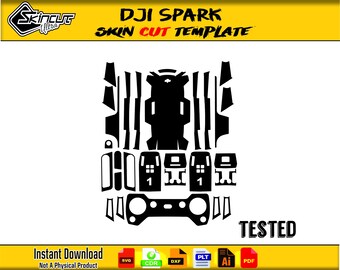 Dji Spark skin cut file skin vector template layout skin die cuts file svg skin Cricut Silhouette Dji Spark Skin cut file