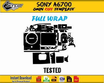 sony alpha a6700 skin Template Vector skin layout skin die cuts file svg skin layout Svg Cricut Silhouette Eps ai pdf Cutting template svg